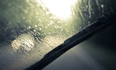 rainy windshield