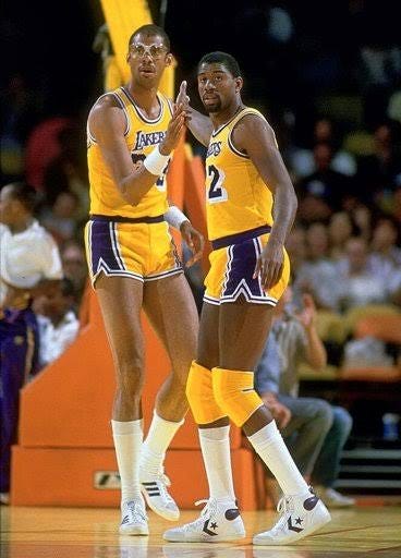 Kareem and Magic team up : r/lakers Kareem and Magic team up : r/lakers