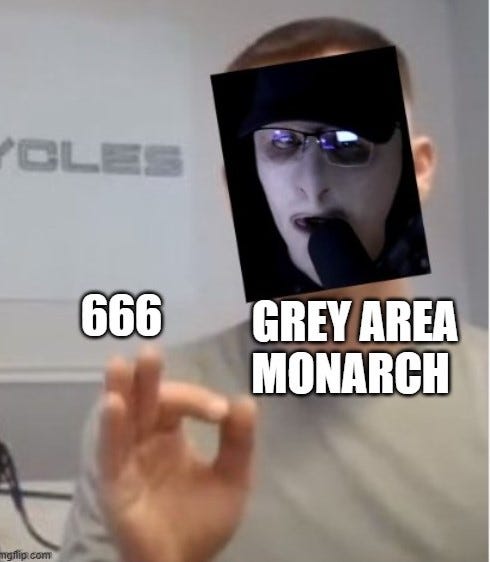 Grey Area Monarch's Luciferian Hand Signals #2 - 666