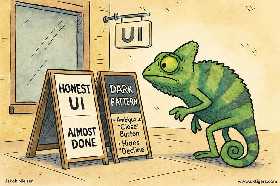 A cartoon of a chameleon looking at signs

AI-generated content may be incorrect.