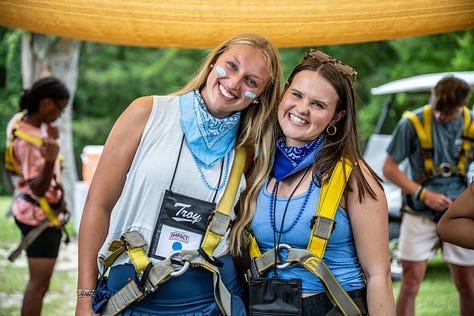 Students enjoy the events of IMPACT. While IMPACT is an opportunity to learn more about campus and get registered for classes, students have time for fun at Camp Butter and Egg! (PHOTOS/Joey Meredith)