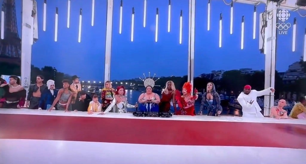 Drag performers seemingly emulate Last Supper at Olympic opening ceremony