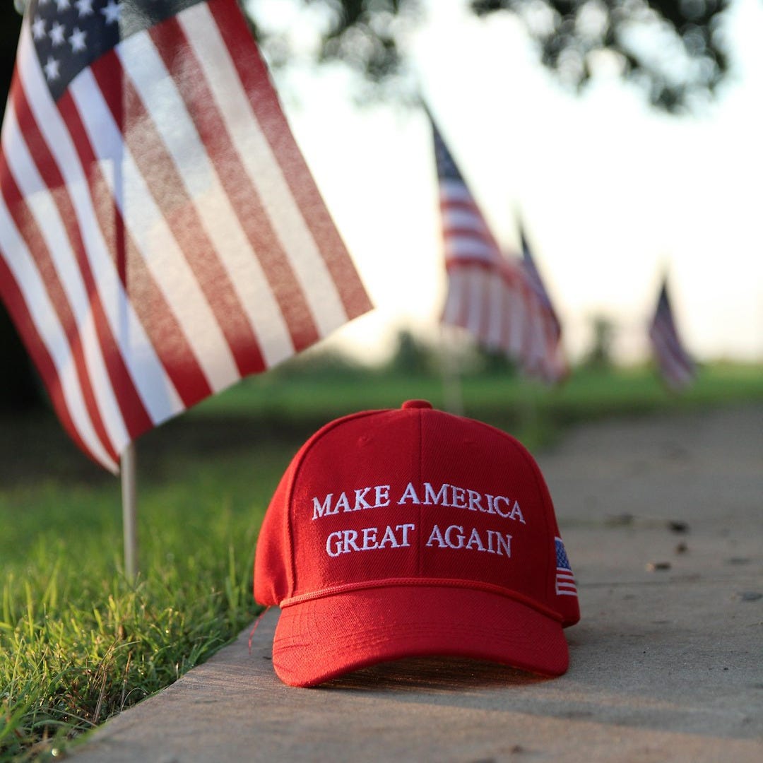 red and white us a cap