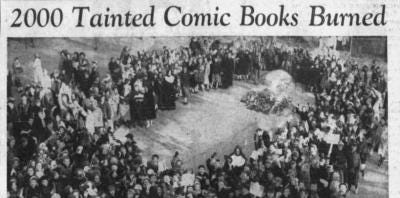 The Comic Book Burnings Project The Comic Book Burnings Project