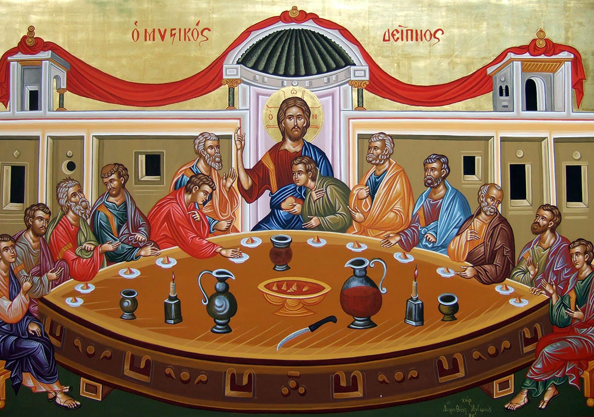 The icon of the Mystical Supper – Orthodox Pebbles