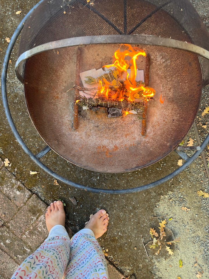 Releasing creative seeds and ideas in burn piles