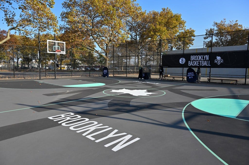 revamped Breukelen Ballfields basketball court