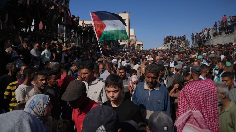 People gather to greet freed Palestinian prisoners as they arrive in the Gaza Strip after their release from Israeli jails under a ceasefire agreement between Hamas and Israel. People gather to greet freed Palestinian prisoners as they arrive in the Gaza Strip after their release from Israeli jails under a ceasefire agreement between Hamas and Israel.