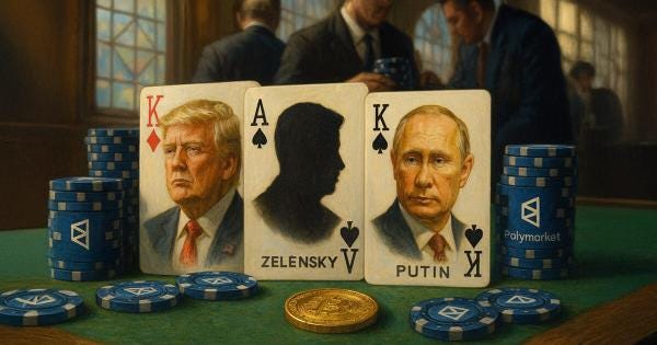Polymarket traders bet on Trump shunning crypto during Putin meeting, go all in on Zelensky mention