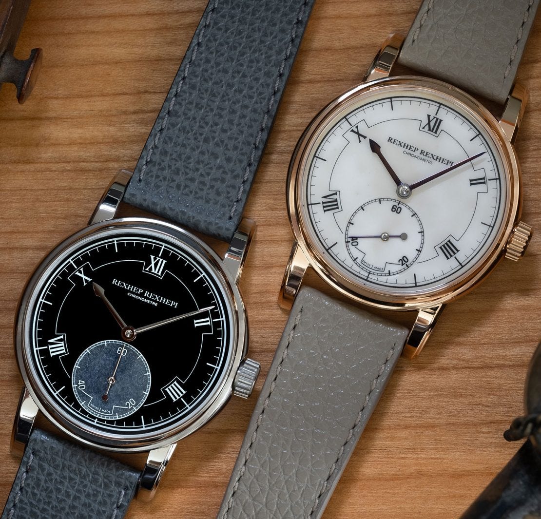 Akrivia RRCCII Rexhep Rexhepi Chronometre Contemporain II in Platinum and Rose Gold