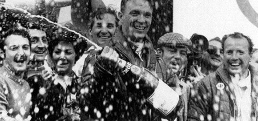 The birth of the champagne spraying tradition in Motorsports The birth of the champagne spraying tradition in Motorsports