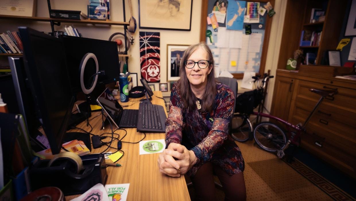 Retiring Green MP Celia Wade-Brown gave her valedictory speech in Parliament on Tuesday. Retiring Green MP Celia Wade-Brown gave her valedictory speech in Parliament on Tuesday.
