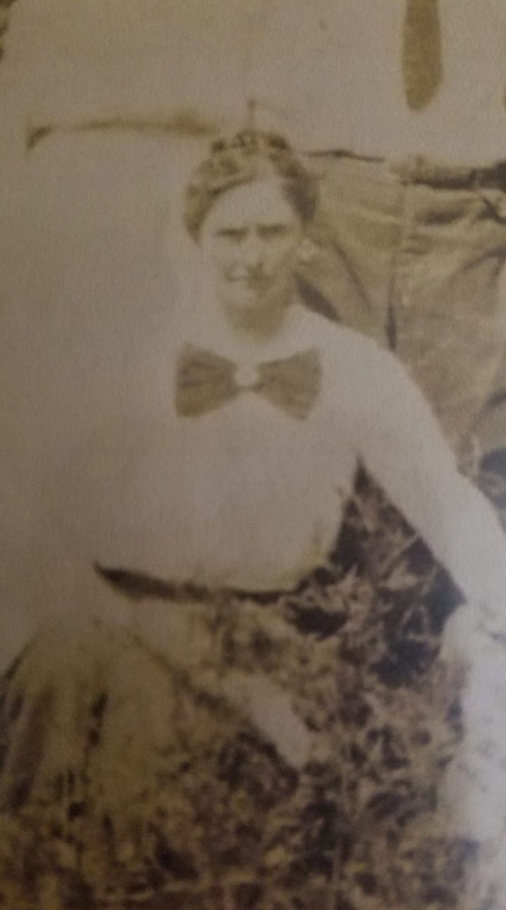 Photo 1-Joseph Walker; Photo 2 Bald Knobbers illustration; Photo 3-Bushwackers illustration; Photo 4-Missouri Ellen Walker