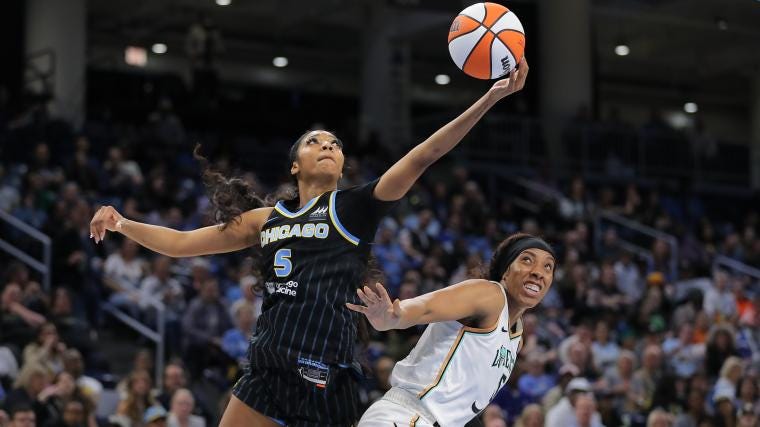 How many points did Angel Reese score tonight? Caleb Williams, Coby White  cheer Sky rookie in WNBA preseason | Sporting News