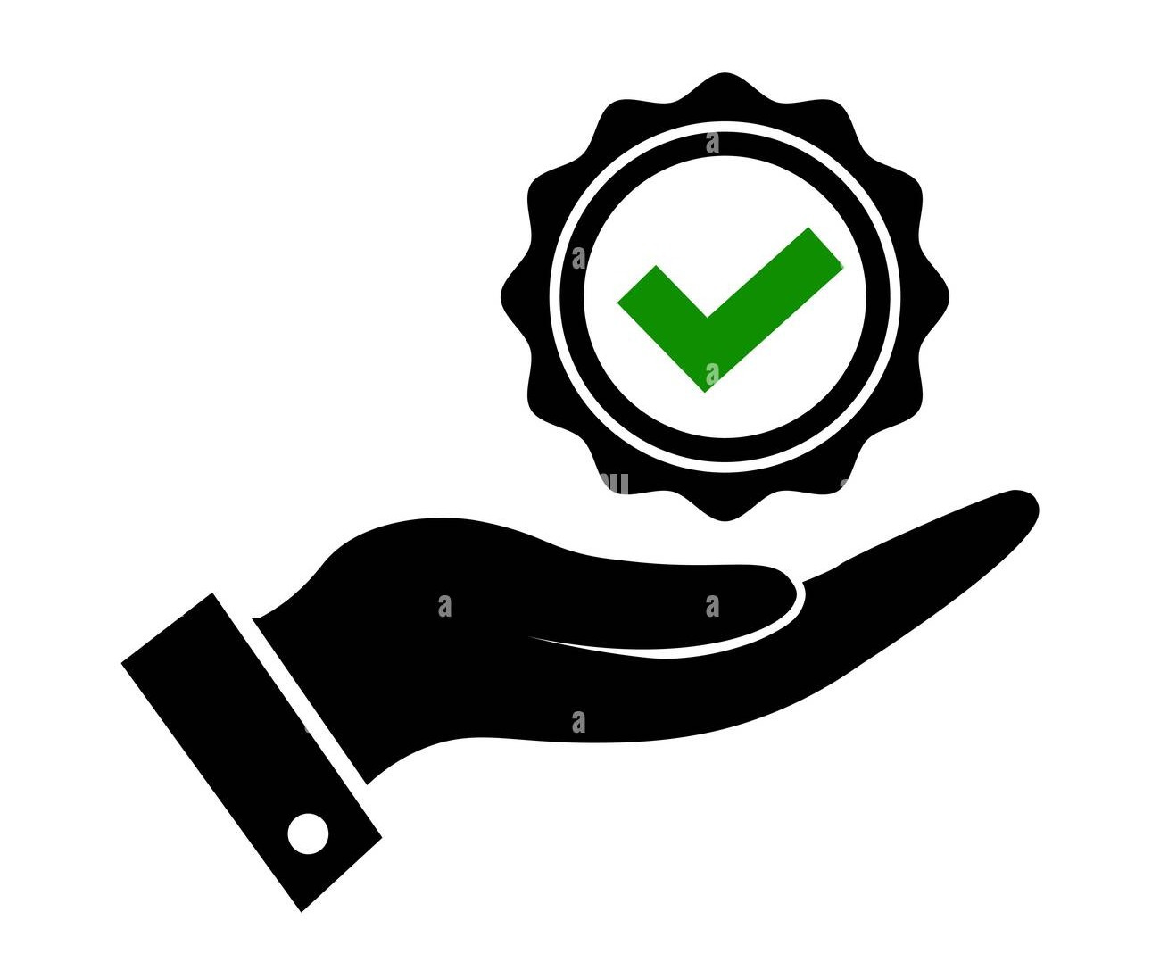 Service offer icon in flat style. Check best option symbol in black  isolated on white background. Simple abstract icon in black. Vector  illustration f Stock Vector Image & Art - Alamy