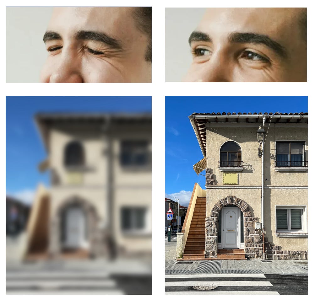 entrecerrar ojos para pintar mejor
