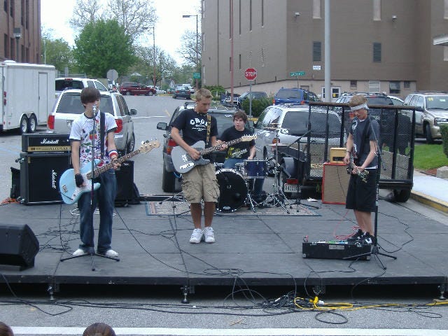 The four-piece band Losing 76 was among the entertainers on the Court Street Stage. The four-piece band Losing 76 was among the entertainers on the Court Street Stage.
