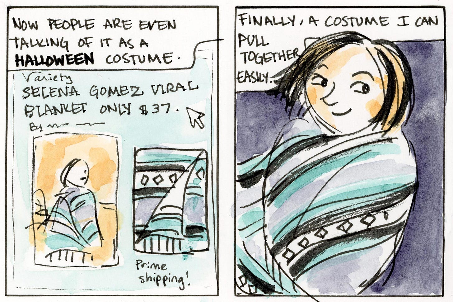 Selena Gomez blanket comic
