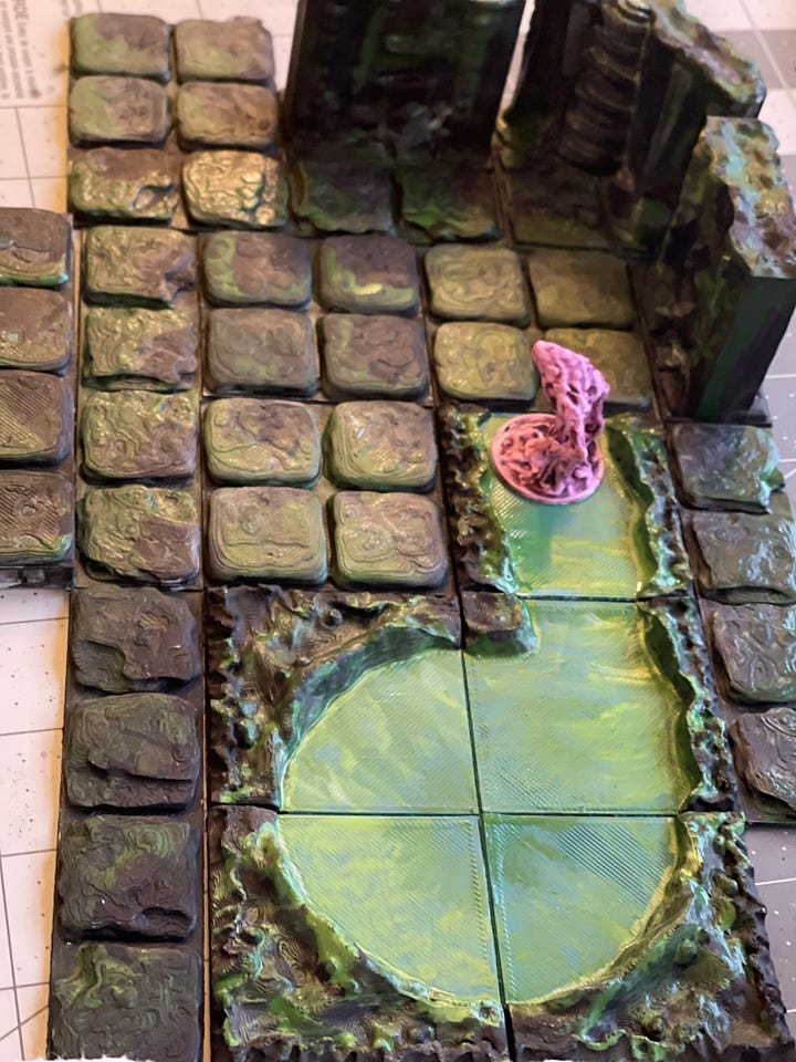 The Amoebros slime grotto, printed on an Elegoo Neptune 3