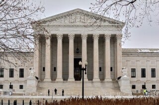 The Supreme Court is photographed, Feb. 6, 2026, in Washington. (AP Photo/Rahmat Gul, File)