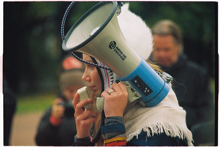 European capitalism swallows everyone, including the last indigenous peoples of Europe, the Sami. Protest photos via FlickR