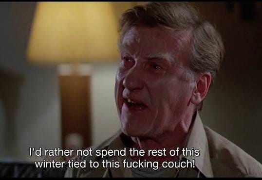 80shorrordoc - Donald Moffat as Garry gave us unforgettable moments in 'The Thing', especially when he delivered the line "I'd rather not spend the winter tied to this f***ing couch." 🔗❄️ What 80shorrordoc - Donald Moffat as Garry gave us unforgettable moments in 'The Thing', especially when he delivered the line "I'd rather not spend the winter tied to this f***ing couch." 🔗❄️ What