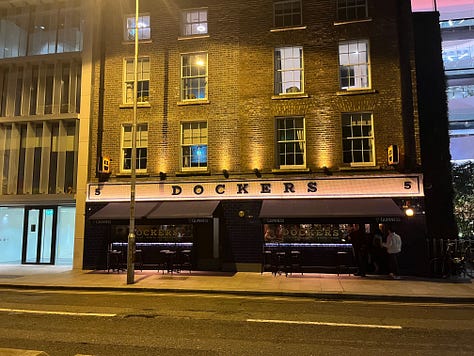 In and out at The Dockers Bar