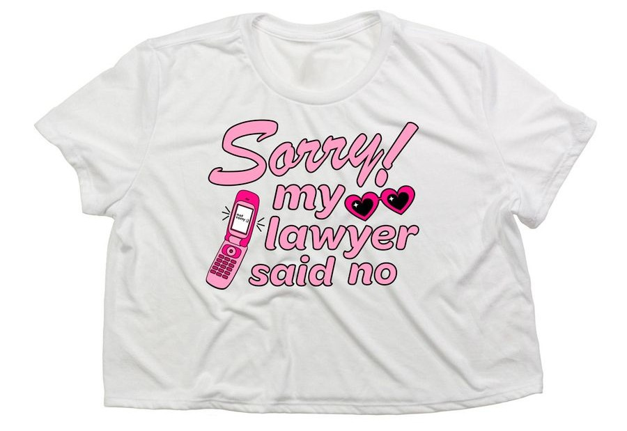 Sorry! Not sorry ;), a White Women’s Flowy Cropped Tee