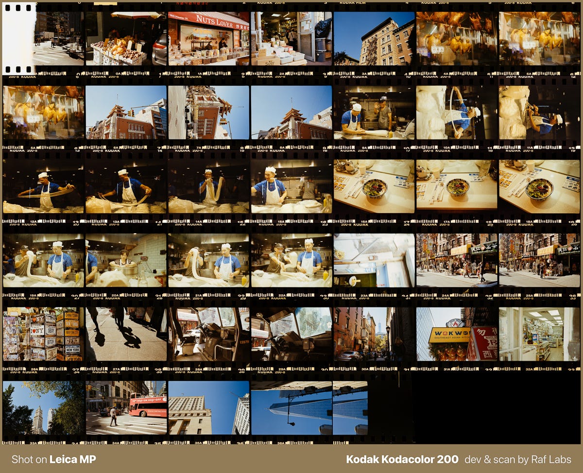 Folha de contato do Kodacolor 200 criada na RafLabs. Folha de contato do Kodacolor 200 criada na RafLabs.