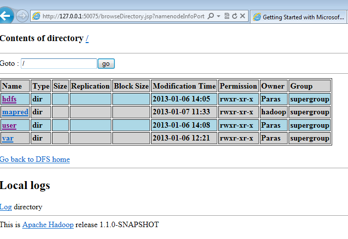hadoop file system name node status windows hadoop file system name node status windows