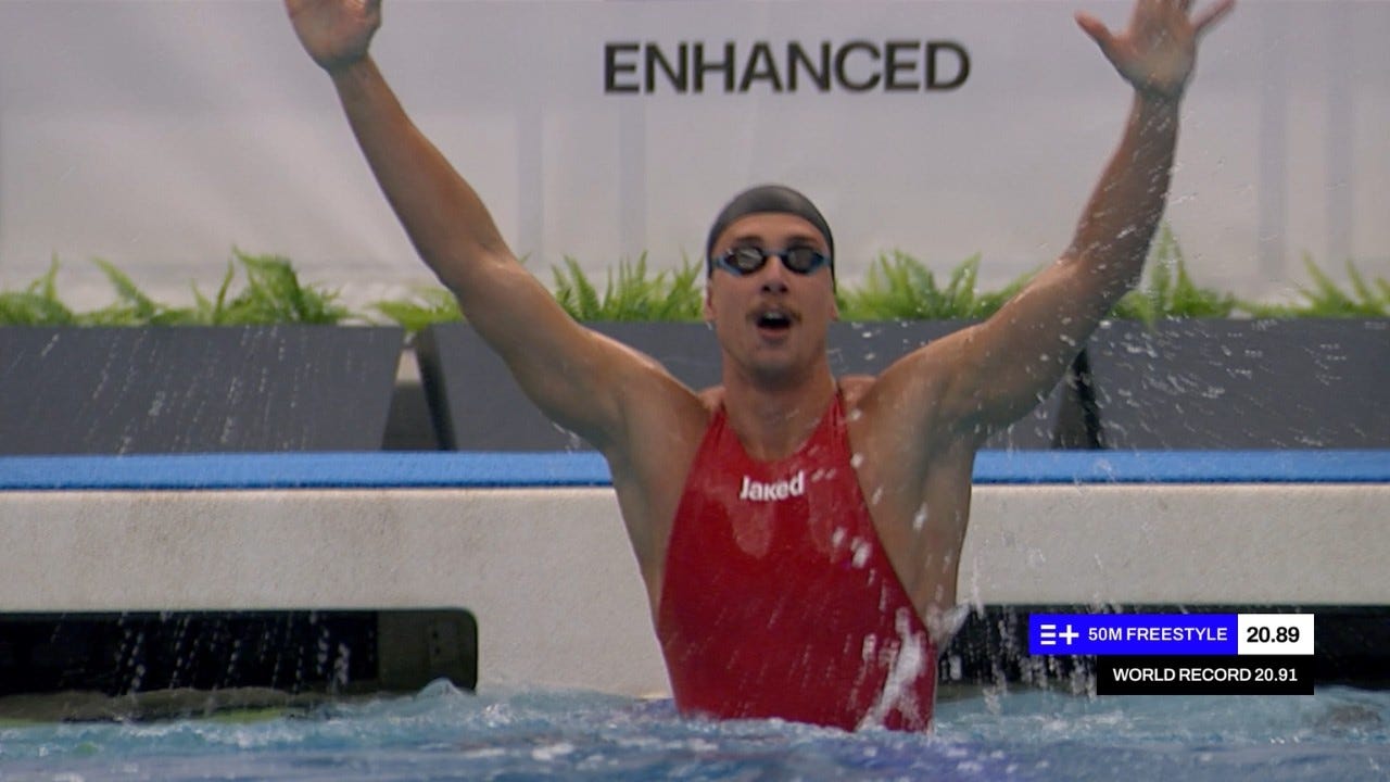 20.89?! Kristian Gkolomeev SMASHES 50 Free WORLD RECORD | Enhanced Games 20.89?! Kristian Gkolomeev SMASHES 50 Free WORLD RECORD | Enhanced Games