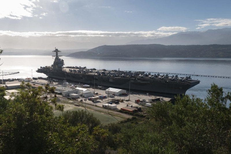 The U.S.S. Gerald Ford Strike Group will return to port in Norfolk Virginia, the Navy said Monday. Photo Courtesy of U.S.S. Gerald Ford.