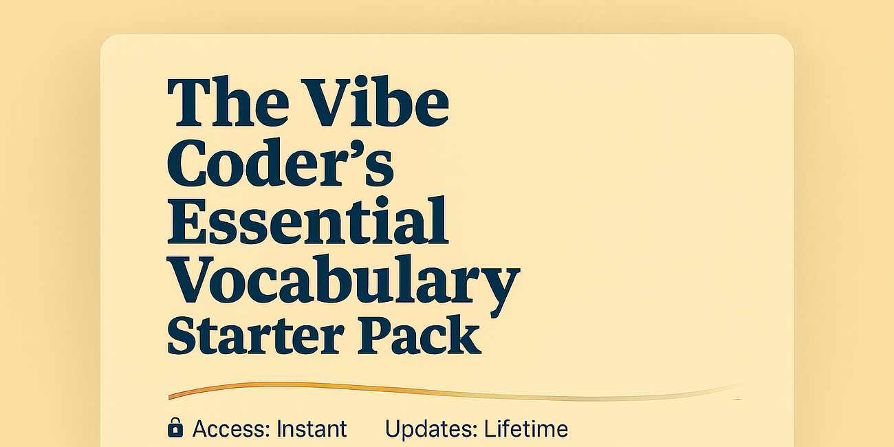 When Vibe Coding You Can’t Prompt What You Can’t Name