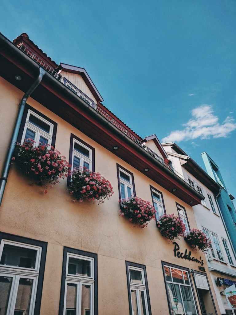 low angle photography of concrete house