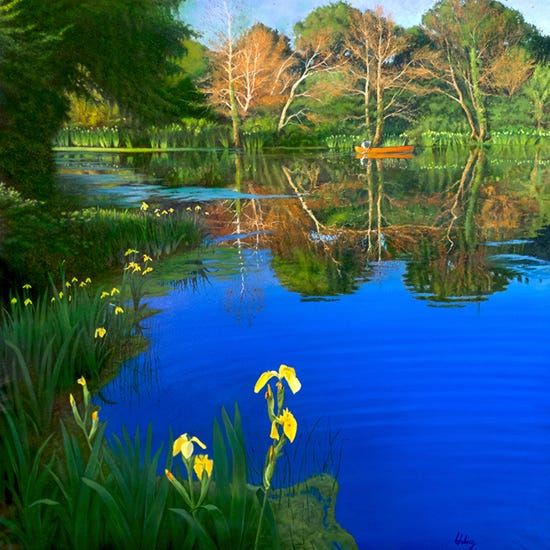 The Water Iris, 60 x 60", Oil, © JM Hulsey The Water Iris, 60 x 60", Oil, © JM Hulsey