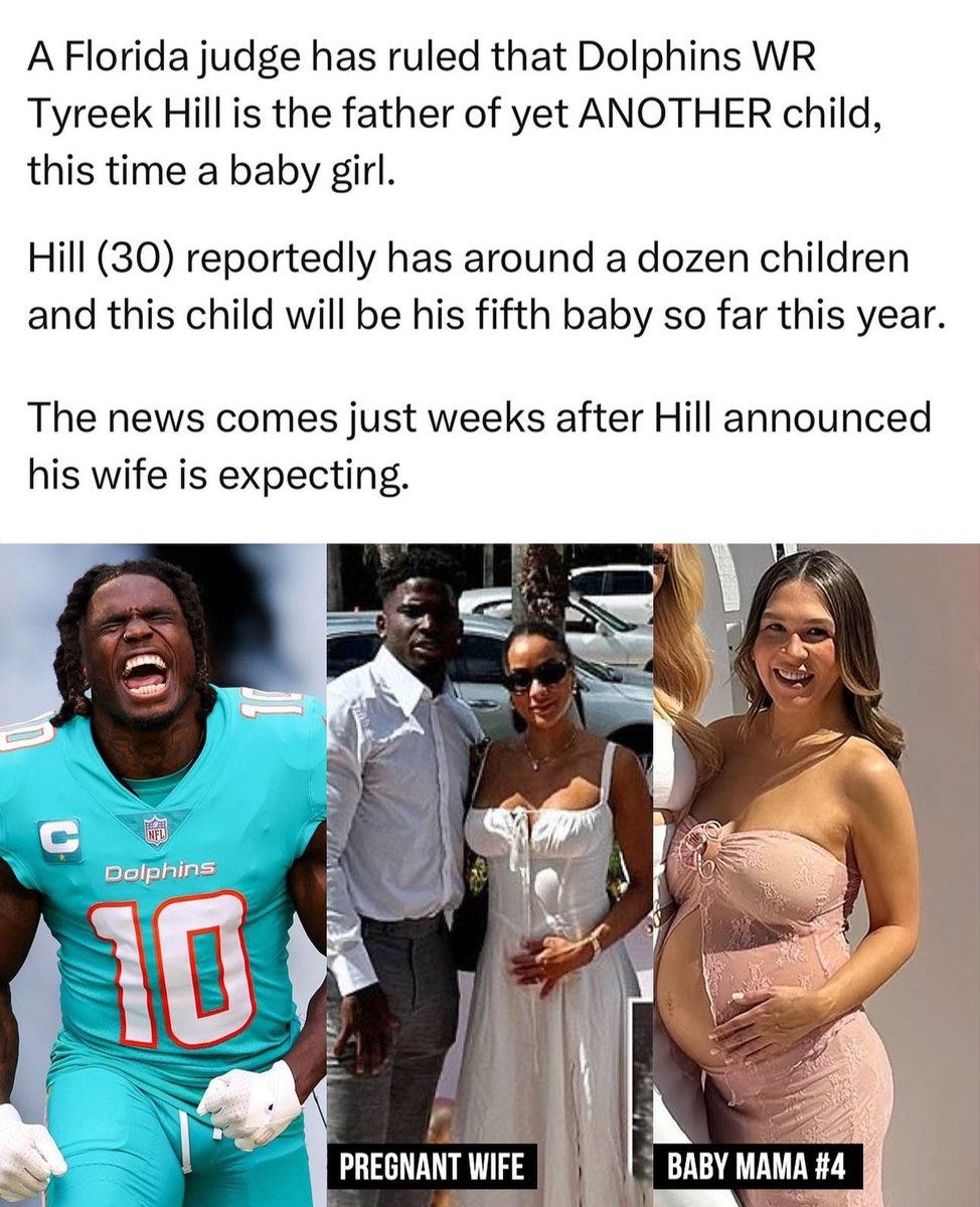 Nadine Babu على X: "In 5 days, Kamala Harris has either tied Trump in a  poll, or edged ahead. Unfortunately, she did not give birth to the 5  children Tyreek Hill fathered