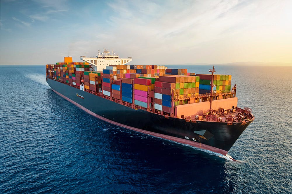 World Largest Container Ship Leaves The UK