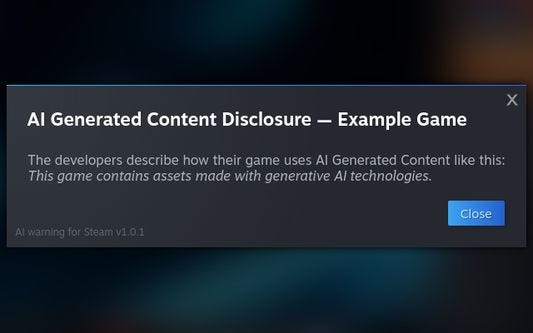 an example for how the warning popup can look an example for how the warning popup can look