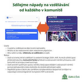 Sdílejme náměty k tématům vzdělávání