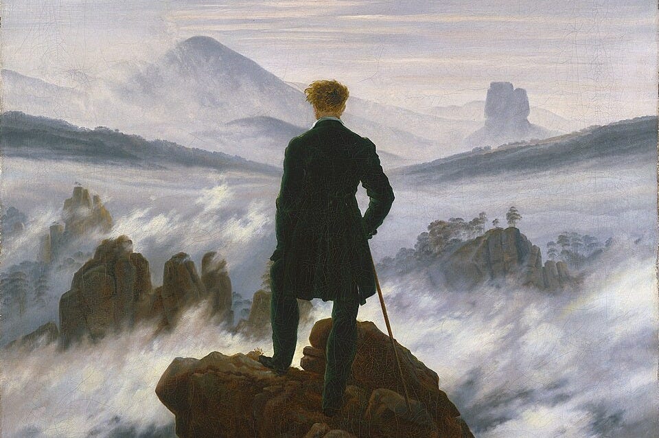 Wanderer above the Sea of Fog. By Caspar David Friedrich. 1818.