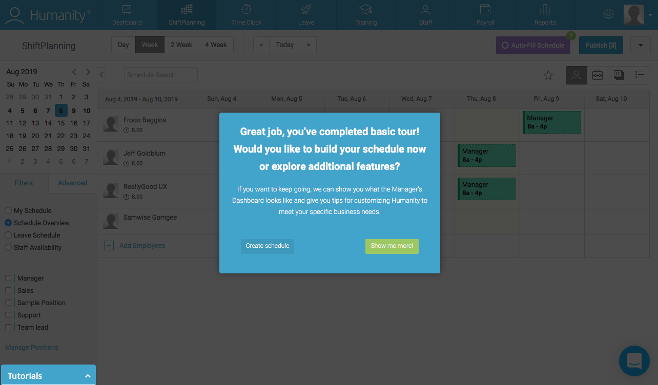 Image showing user has successfully completed the basic tour