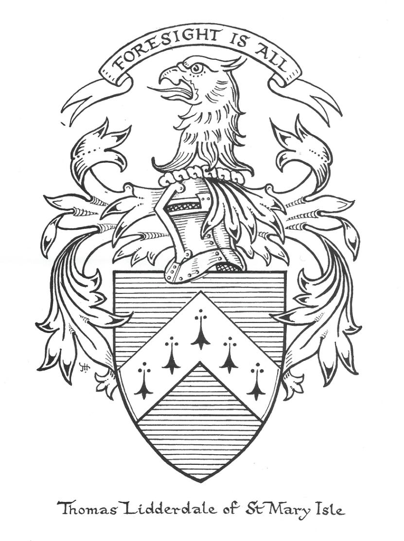 Lidderdale family coat of arms, courtesy Lianne Costa Lidderdale family coat of arms, courtesy Lianne Costa
