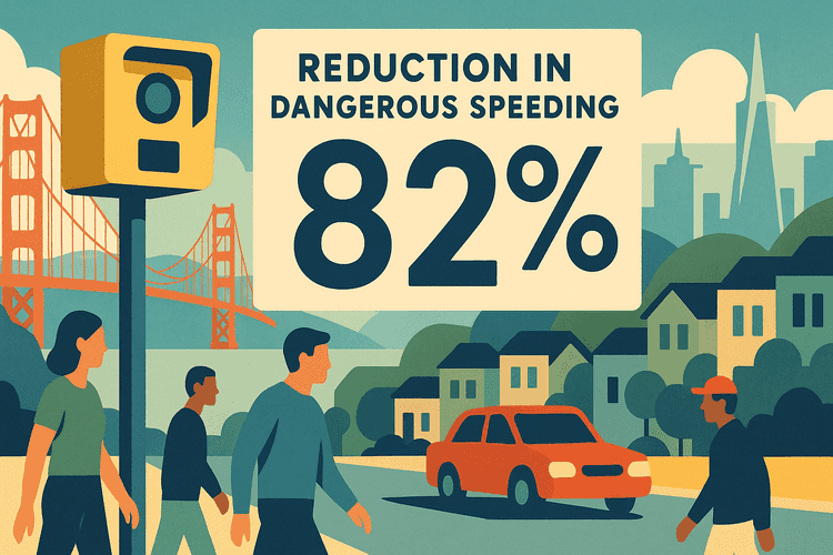 Speed cameras reducing speed by 82%