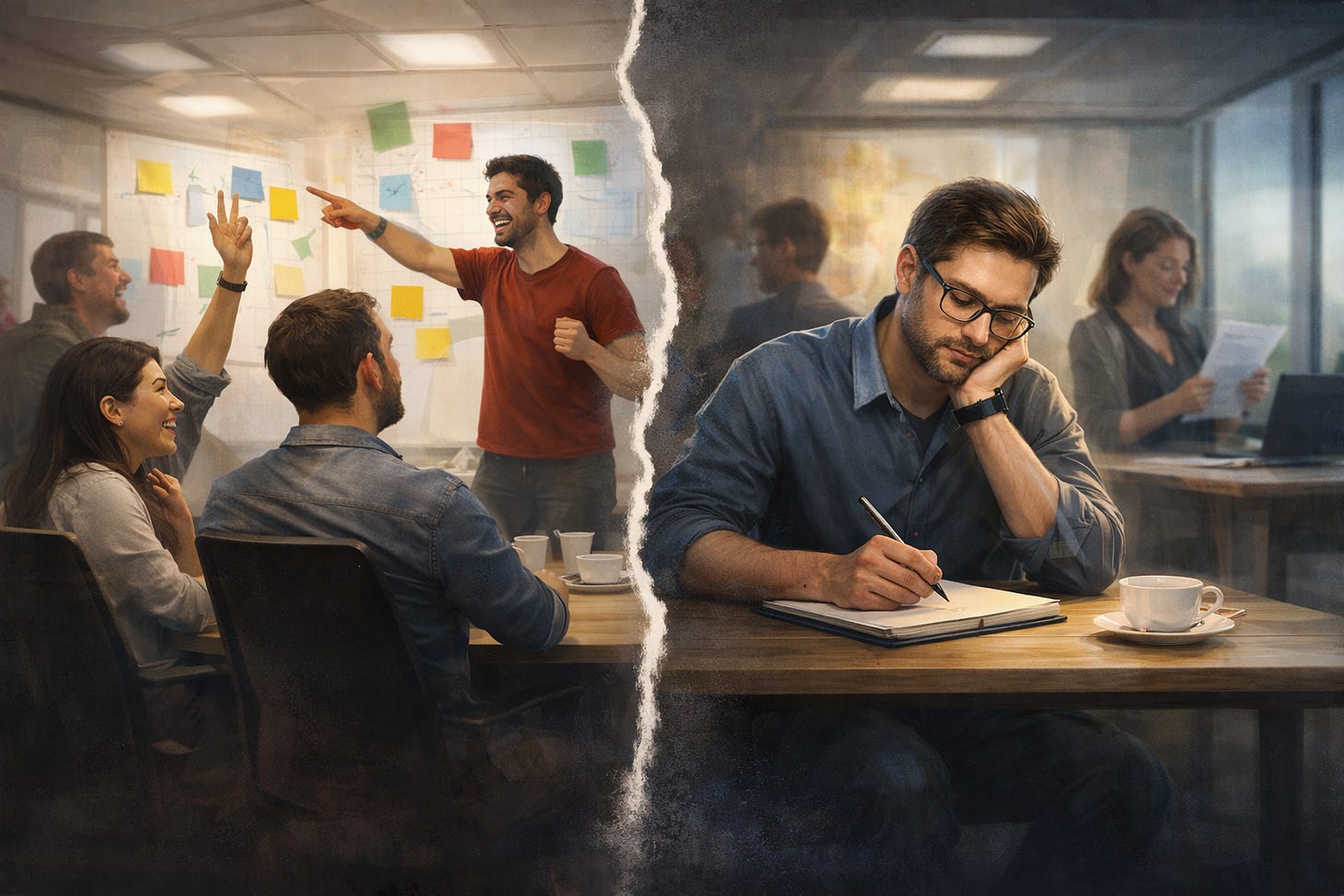 Ist Scrum nur für Extrovertierte? Entdecken Sie, wie "Silent Brainwriting" und asynchrone Dailies introvertierte Talente im agilen Projektmanagement fördern.