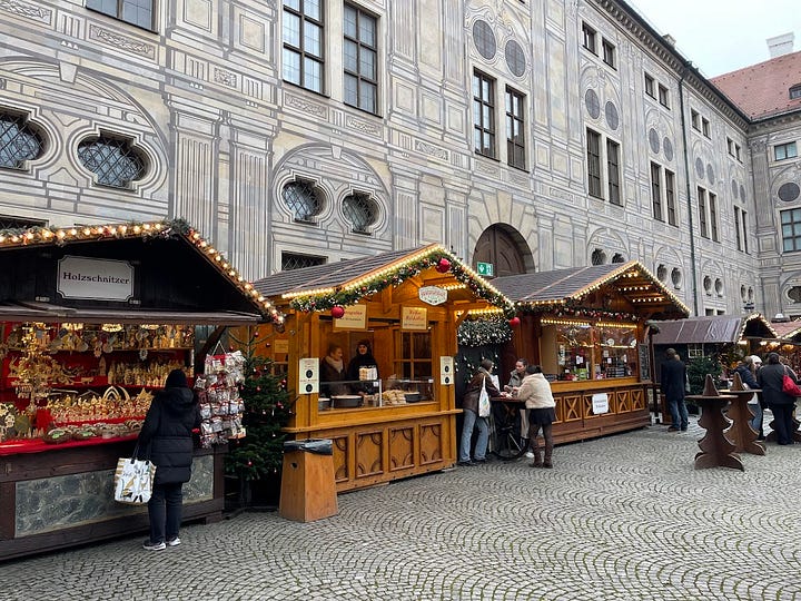 pictures from different christmas market stalls