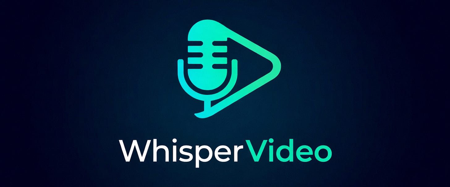WhisperVideo Banner WhisperVideo Banner