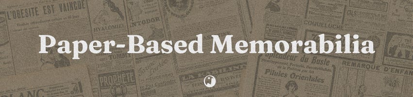 Paper-Based Memorabilia