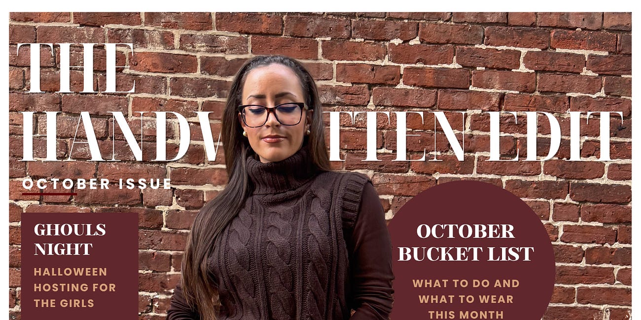 The Handwritten Edit Magazine: The October Issue