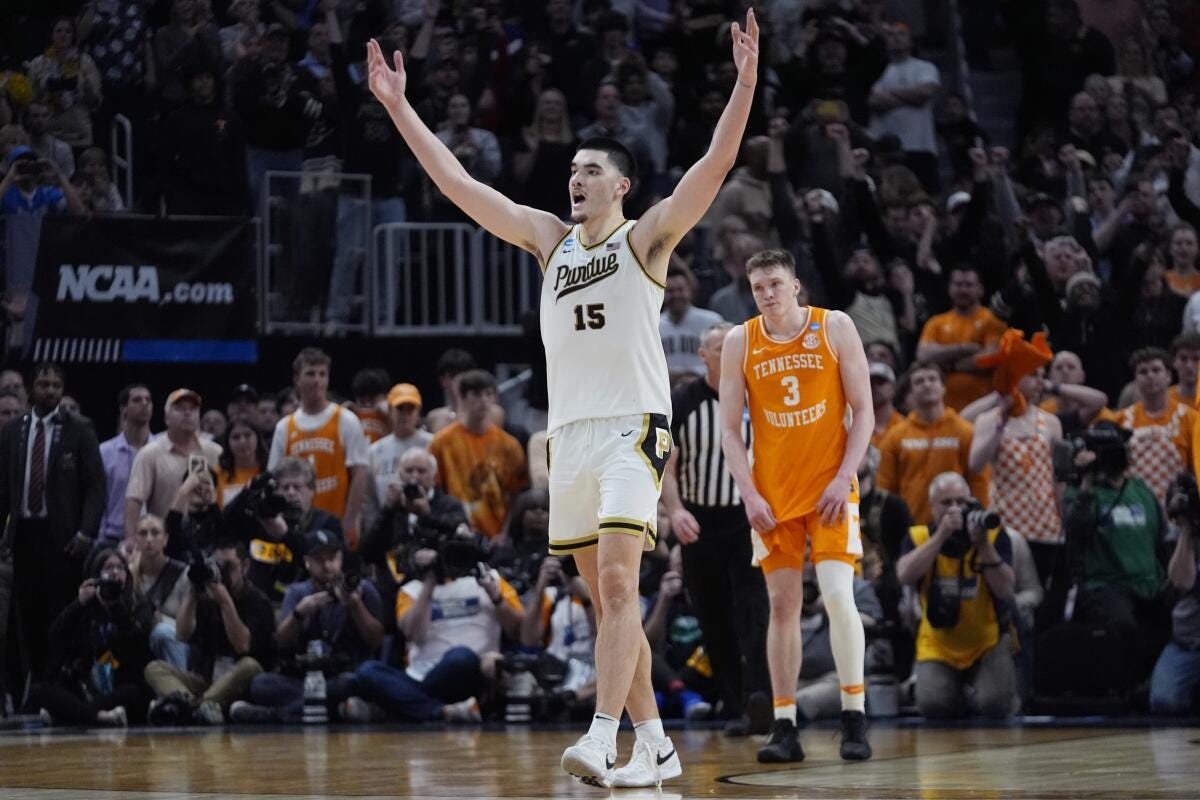 Zach Edey scores career-high 40 and Purdue moves on to Final Four with  72-66 win over Tennessee - The San Diego Union-Tribune