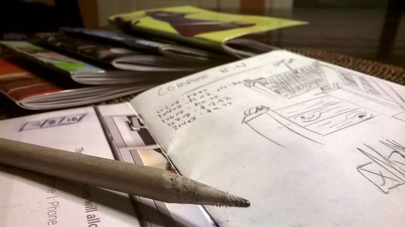 field notes and pencil-800